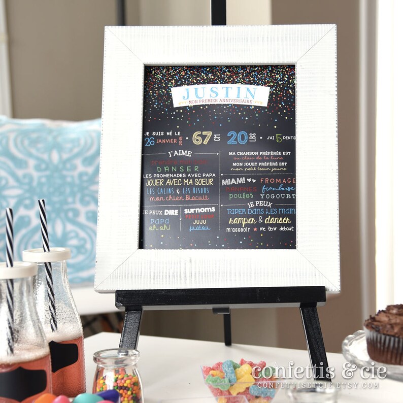 Tableau Noir B U00e9b U00e9 Affiche Souvenir Personnalis U00e9e Tableau Ardoise 1 An F U00eate D U19enfant 1er Anniversaire Affiche Premier Anniversaire Backdrops Props Paper Party Supplies Lifepharmafze Com