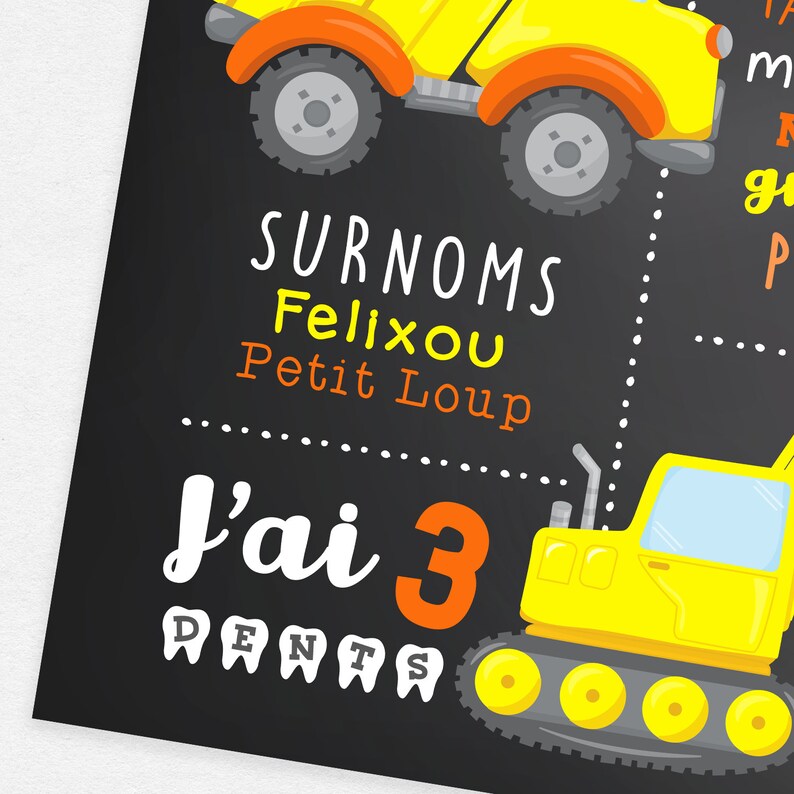 Construction Affiche Premier Anniversaire F U00eate D U19enfant Tableau Ardoise Affiche Souvenir Personnalis U00e9e 1 An B U00e9b U00e9 Tableau Noir Paper Party Supplies Party Decor Vadel Com