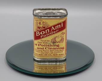 Antique Vintage Bon Ami Sample Tin Unopened "Hasn't Scratched Yet!"