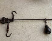 Antique Vintage Cast Iron Star Hanging Beam Balance Scale Cotton Tobacco