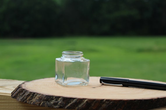 Antique Vintage Glass Inkwell Bottle School Desk Etsy