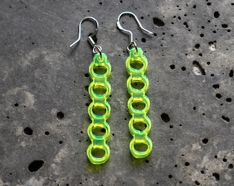 Neon Acrylic Chain Earrings
