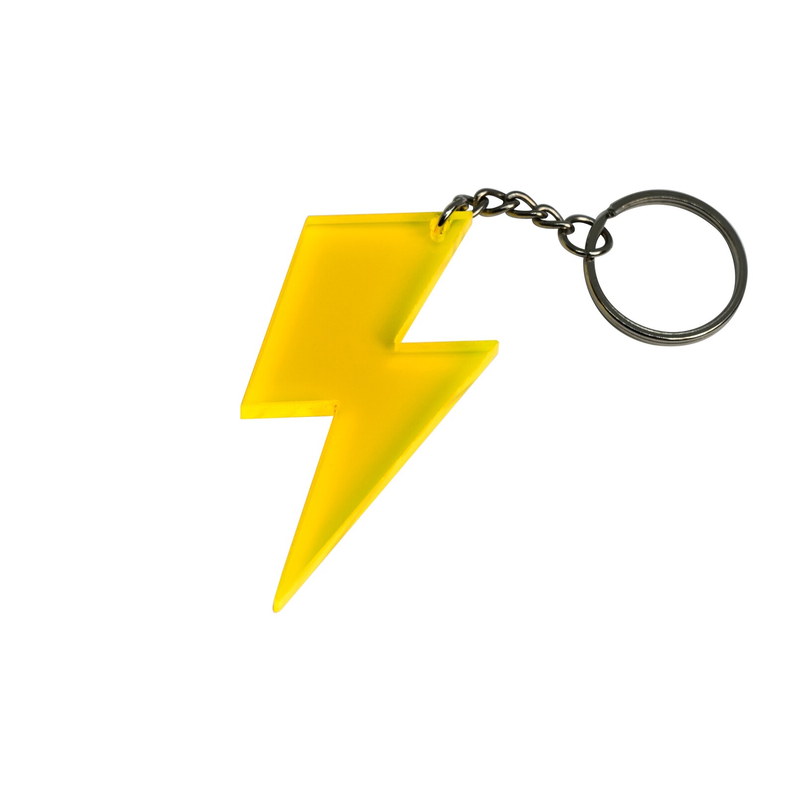 Neon Acrylic Lightning Bolt Keychain Etsy