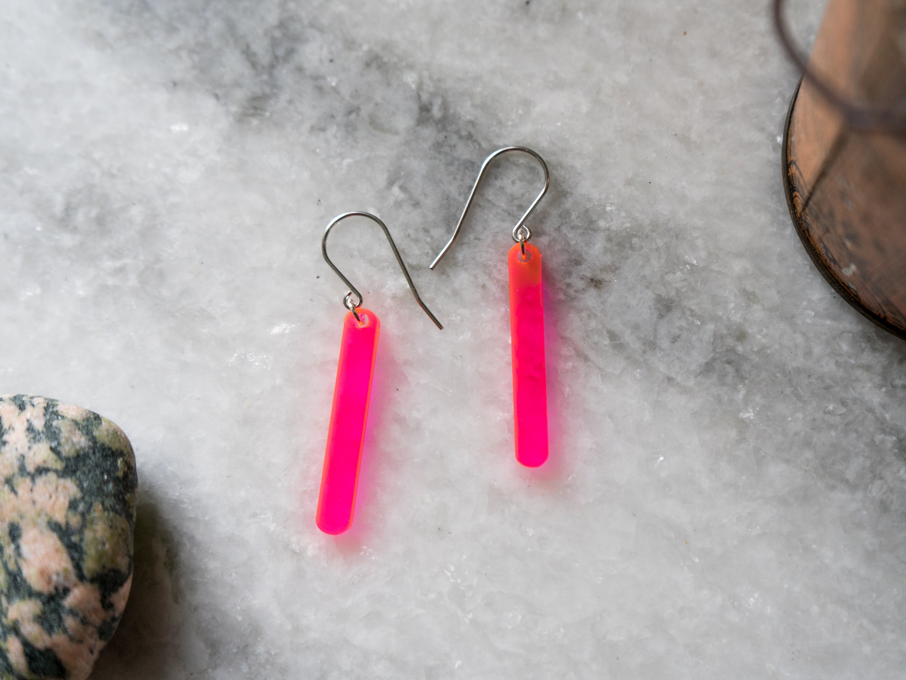 Neon Punk Earrings Etsy