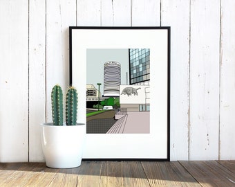 hand drawn Made in Brum Limited edition Giclee print by Lovemyartdotcom Leah