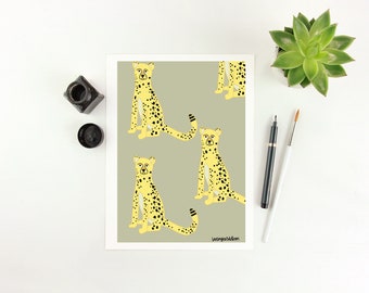 Leonard the Leopard print by Leah @ Lovemyartdotcom