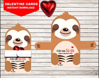 Valentine sloth | Etsy