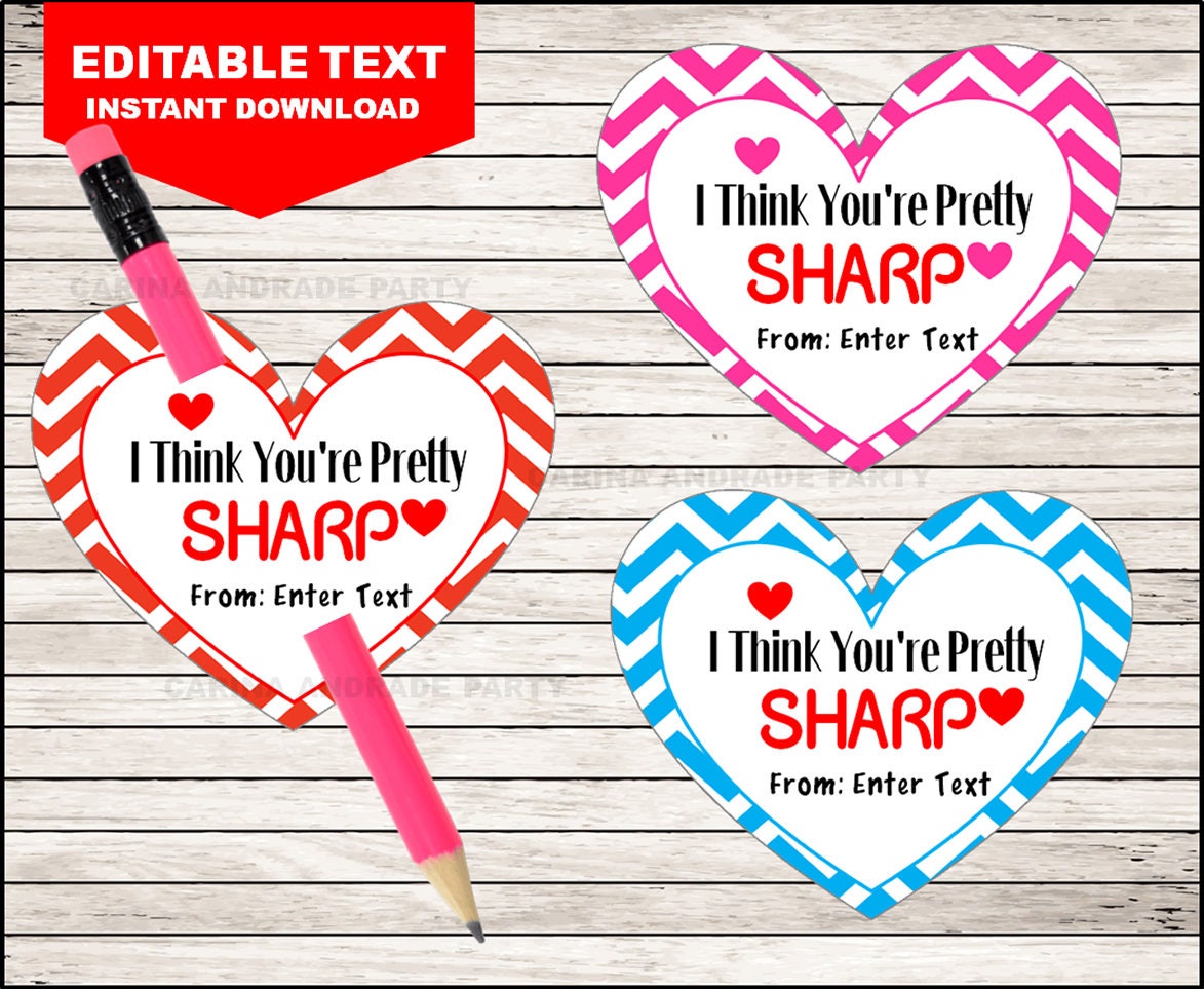 I Think You're Sharp Pencil Valentine