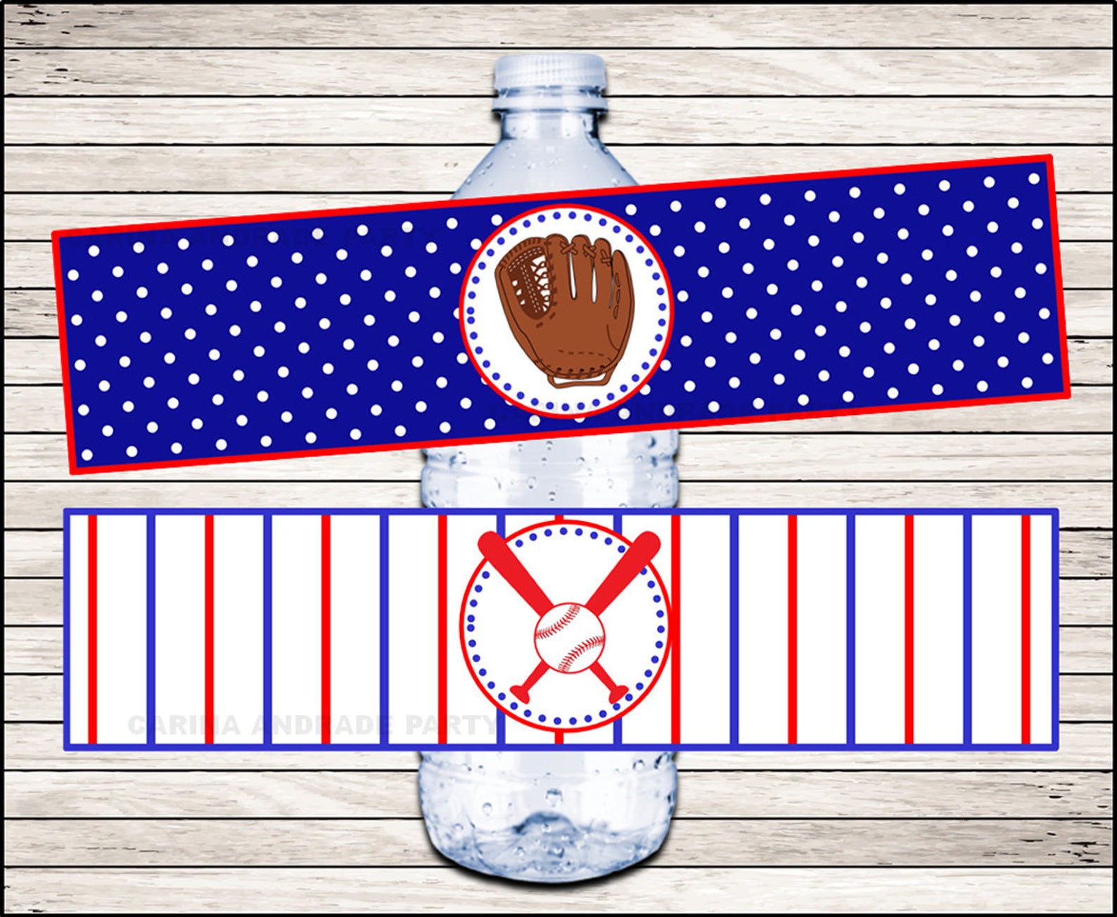 Baseball Water Bottle Label Instant Download Baseball Bottle Etsy