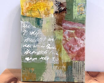 Collageschilderij herfstkleuren