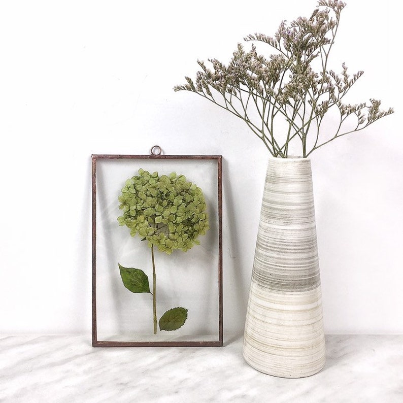 Pressed Flower Frame Herbarium Flower Arrangement Botanical Etsy