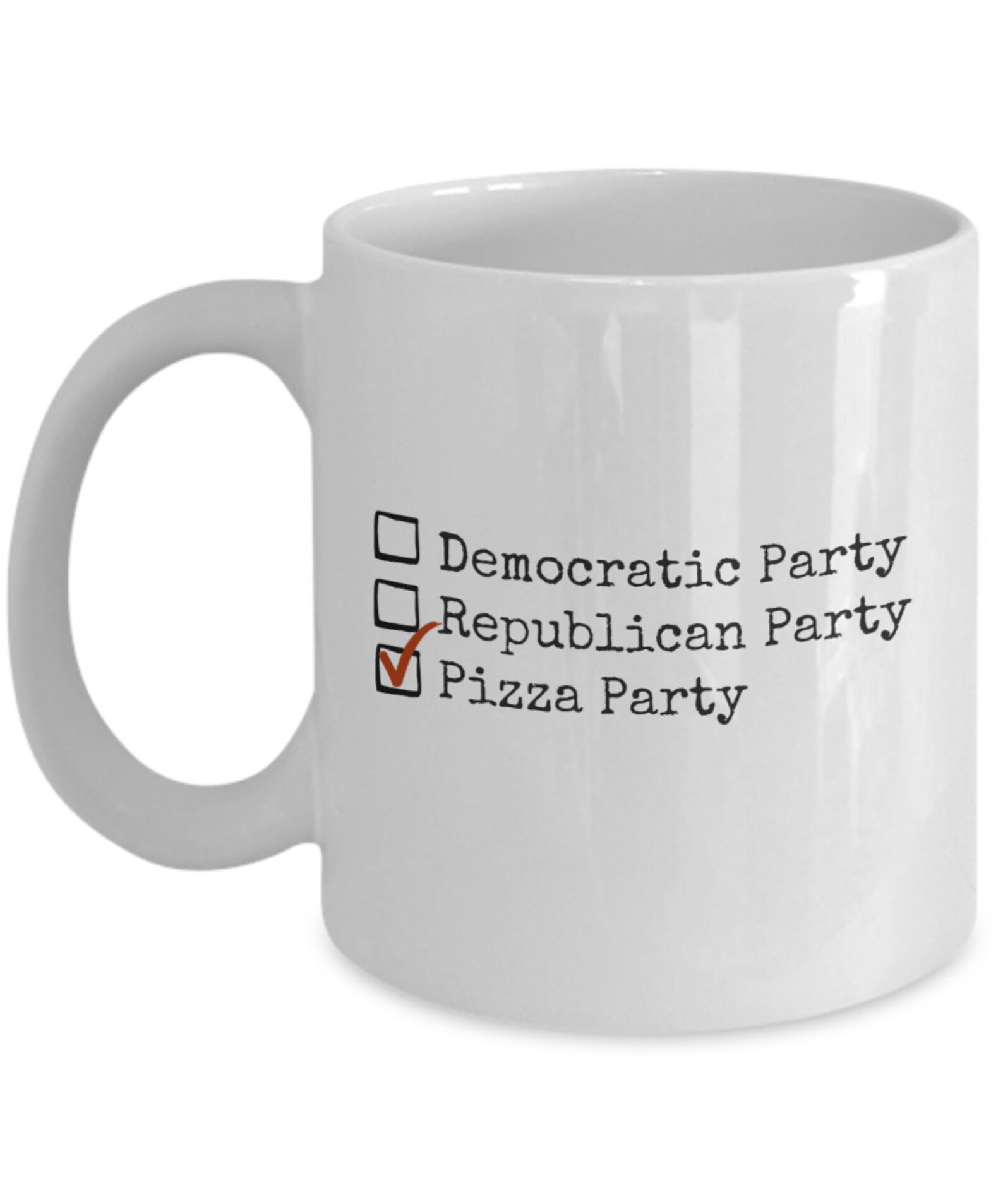 Funny Political Coffee Mug Democratic Republican or Pizza Etsy