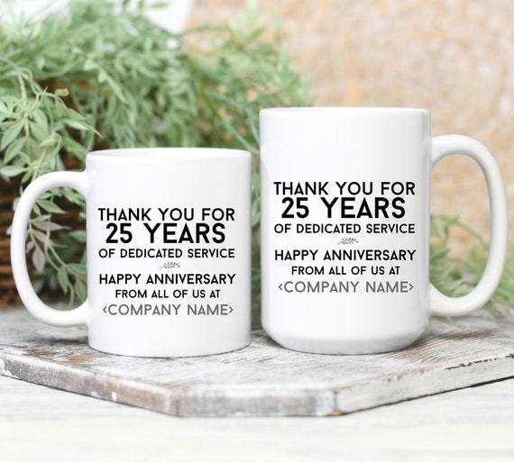 10 year Work Anniversary Retirement Gift Coffee Mug Customizable