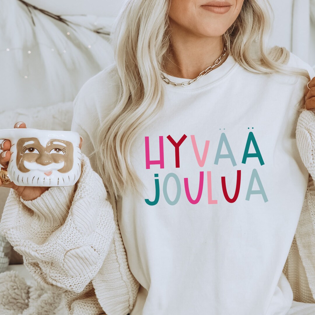 Finnish Christmas, Finnish Gifts, Hyvaa Joulua, Finnish Tshirt