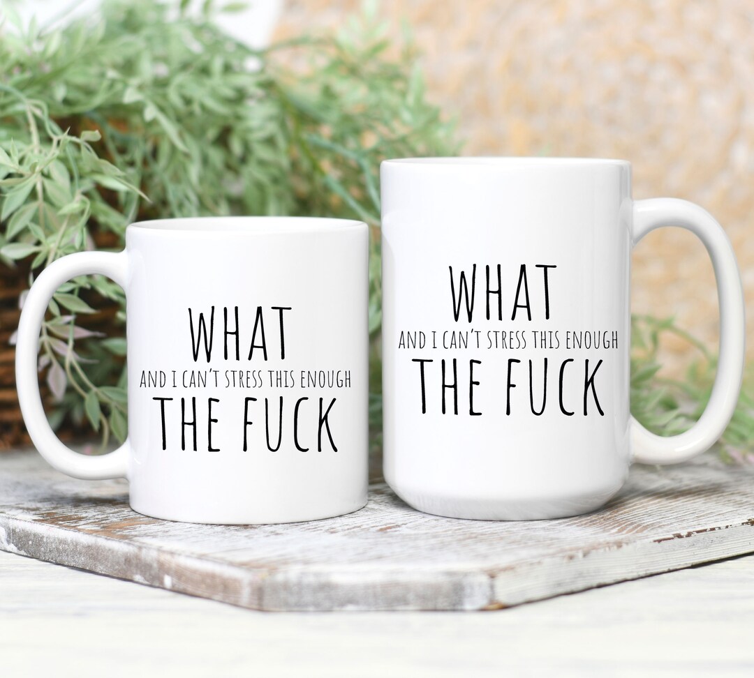 Vulgar Coffee Mug, Funny Mugs Ceramic, What the Fck, Best Friend Gift
