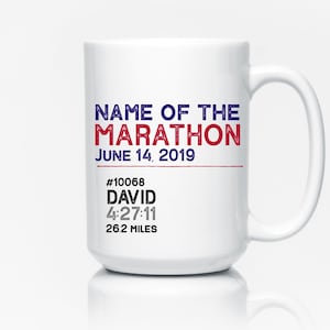 Marathon Runner Gift, Commemorative Mug, Mugs marathon runner, Runner Mug, Personalized Marathon Mug, Gift for Runners
