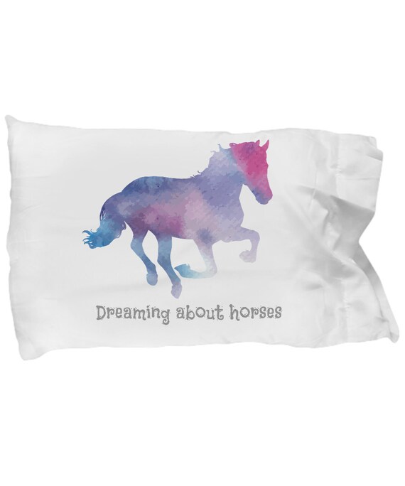 Dreaming About Horses Pillowcase Gifts For Horse Lovers Etsy