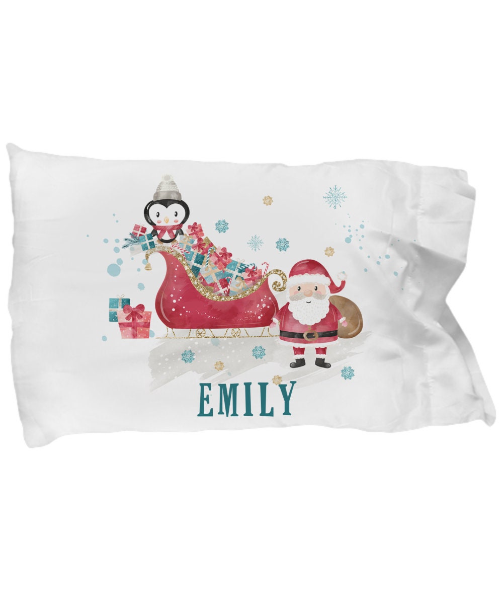 Kids Christmas pillowcases Kids Christmas pillowcase Etsy