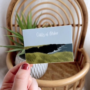 Cliffs of Moher Ireland Sticke, Ireland Sticker, Irish Landscape Sticker, Travel Sticker, Cliffs of Moher, Vinyl Sticker, Waterproof Sticker