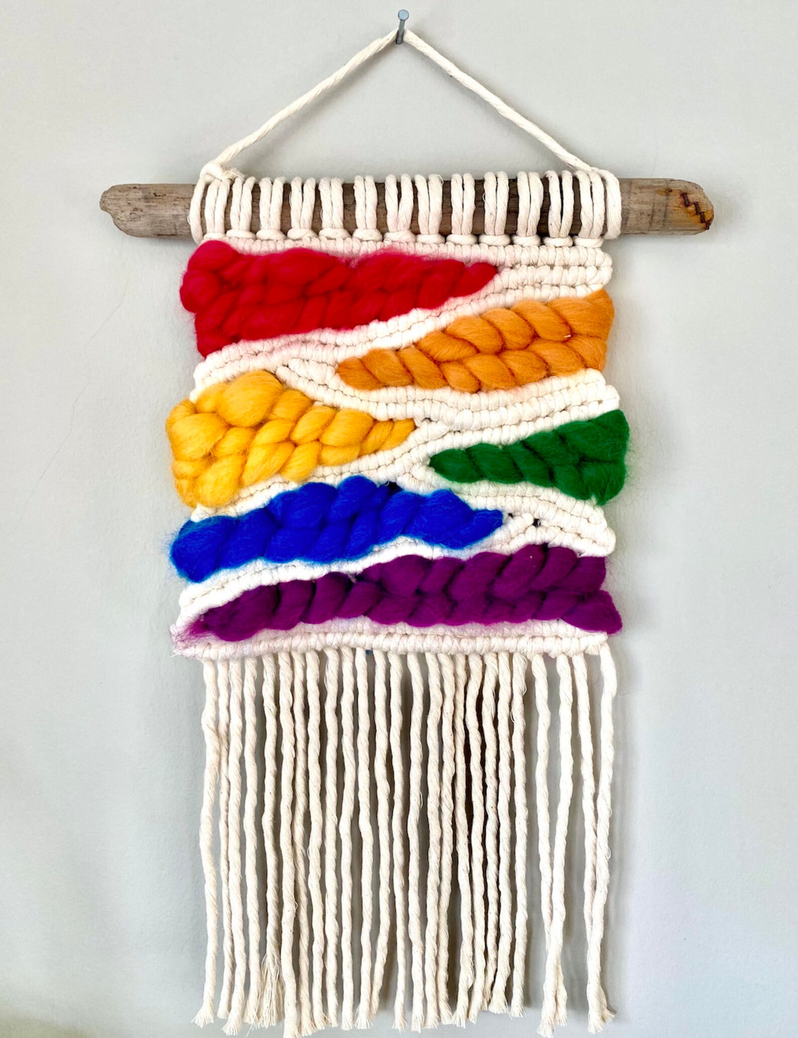Rainbow Macrame/Macraweave Wall Hanging Etsy