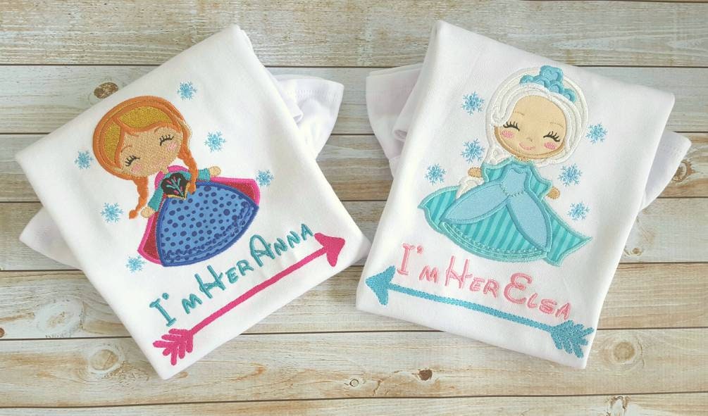 Frozen Sister Shirt w/bow, Sample Sale, Disney Ruffle Shirt, Baby Gir…