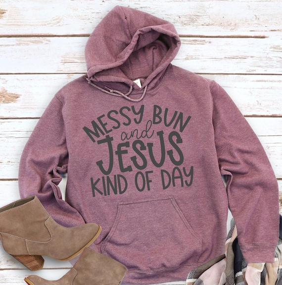 Christian Black Woman Messy Bun Sweatshirt Christian Black Woman Messy Bun Sweatshirt