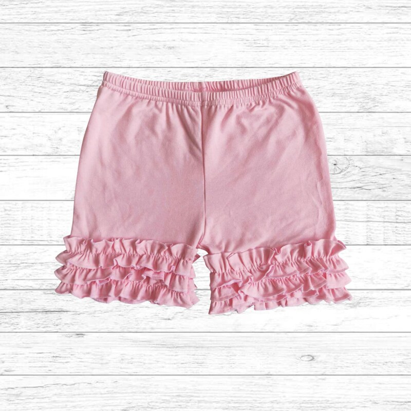 PINK RUFFLE SHORTS