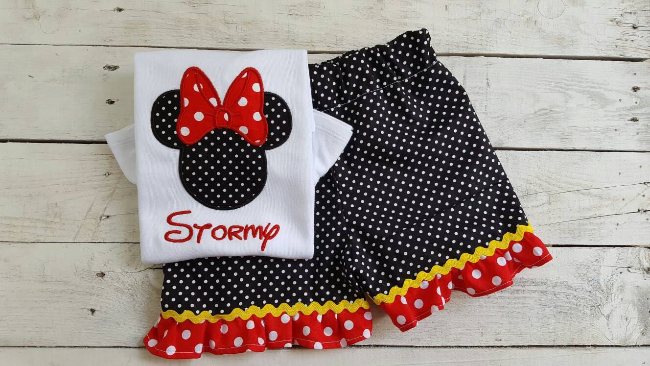 Girls Seersucker Magical Mouse Ears Shirt, Ruffled Boutique Vacation …