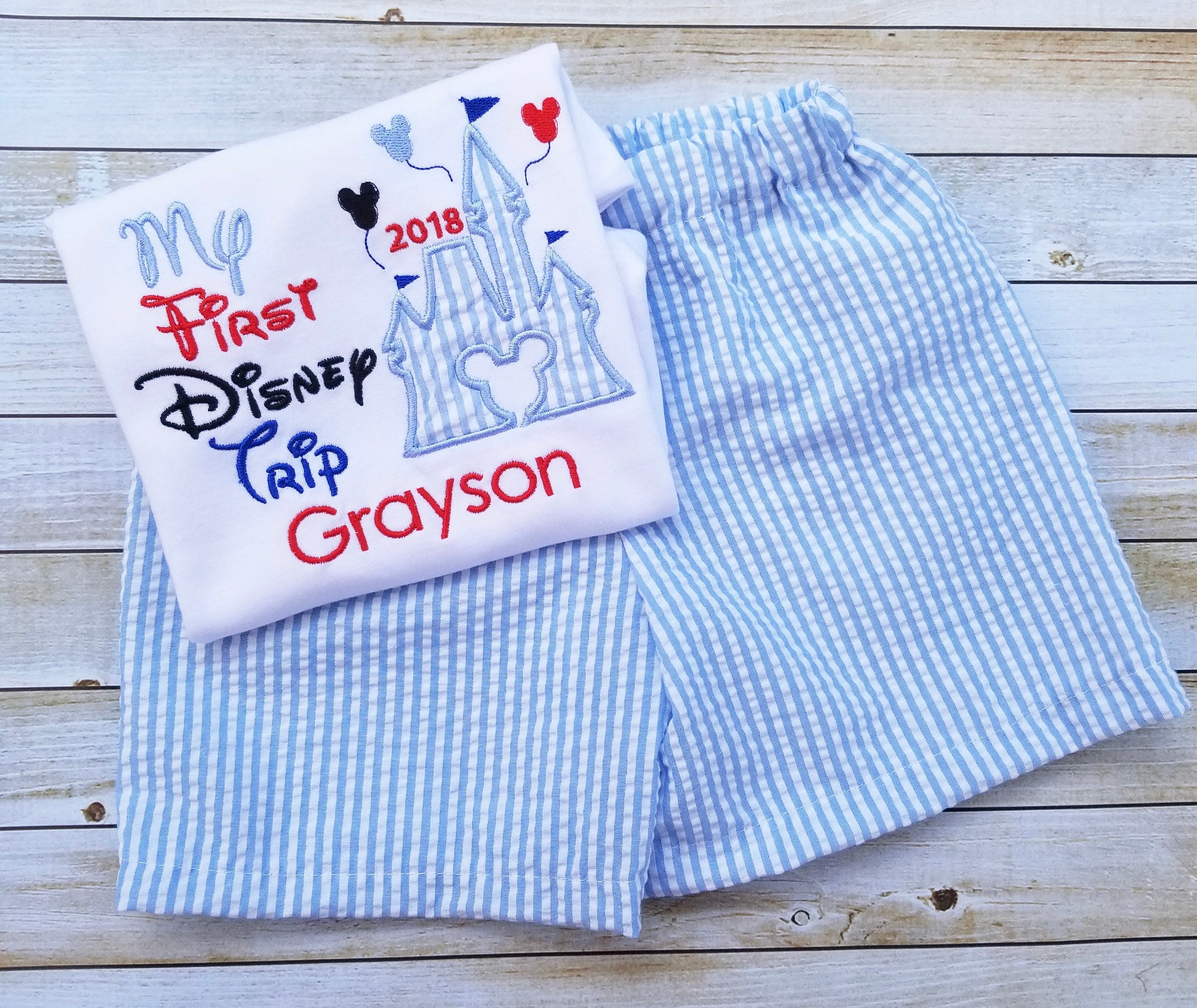 First Trip Castle Shirt, Boys Outfit, shorts tshirt, Matching Sibling…