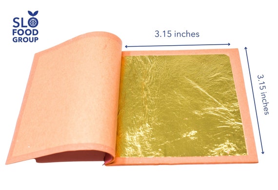 Large 24K Edible Gold Leaf Sheets for Sweet Multi Purpose