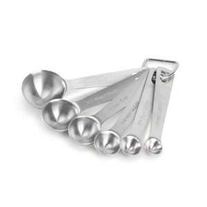 6 Piece Measuring Spoon Set | 6 Piece Stainless Steel Measuring Spoon Set For Cooking and Baking