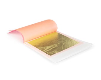 24 Karat Gold Leaf Sheets, Hard Press Transfer, Edible Gilding