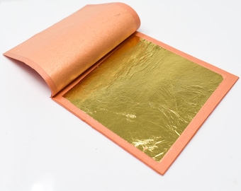 Edible Gold Leaf Sheets 24 karat| Loose leaf Type Gold Leaf for Cakes, and Gilding