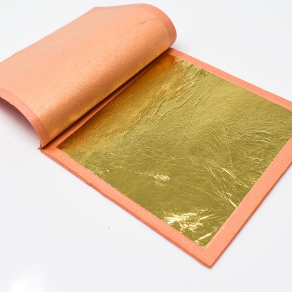 Edible Gold Leaf Sheets 24 karat| Loose leaf Type Gold Leaf for Cakes, and Gilding