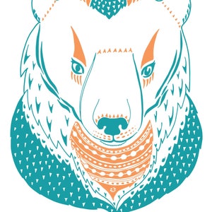 Carte A5, OURS POLAIRE, Série "Animaux"