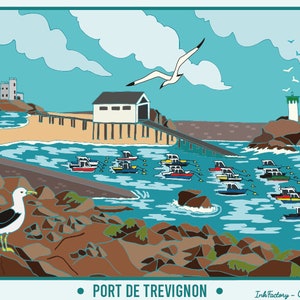 Carte A5, PORT DE TREVIGNON, Série "Finistère sud"