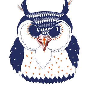 Carte A5, HIBOU, Série "Animaux"