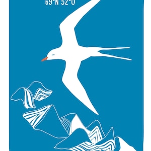 Carte A5, SEAGULL, Série "Artistes en Arctique"