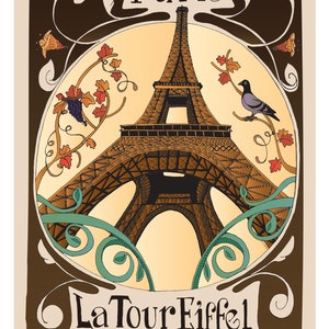 Carte A5, TOUR EIFFEL, Série "Paris"