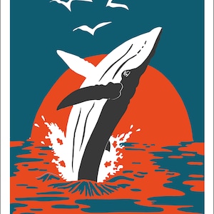 Carte A5, BALEINE. Serie "Groenland"