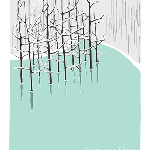 Carte A5, FORET BLANCHE, Série "Fêtes"