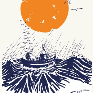 A5 Card, OCEAN BLUE, Serie "Offshore Call"