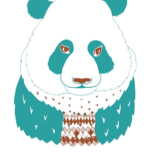 Carte A5, PANDA, Série "Animaux"