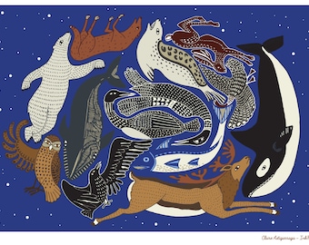 Fábrica de tintas Mapa A5, ANIMALES DE ARTE INUIT, SERIE CUENTO INUIT