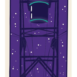Carte verticale, Téléphérique, Série "Brest"