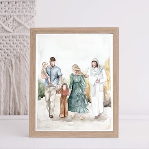 Faceless HAND PAINTED Watercolor Portraits