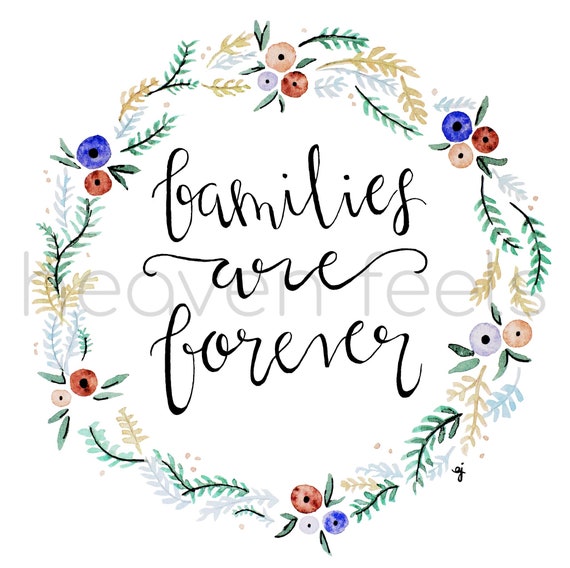Families Are Forever Watercolor Print 8x8 | Etsy
