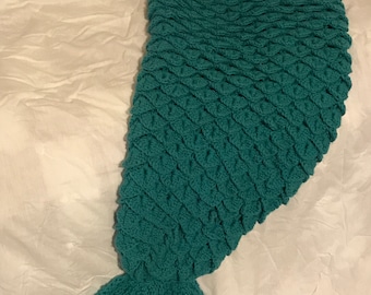 Manta Cola de Sirena - Ganchillo Afgano Niños y Adultos