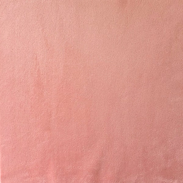 Rust Pink Minky Solid Cuddle Fabric by the yard. Ships from USA.