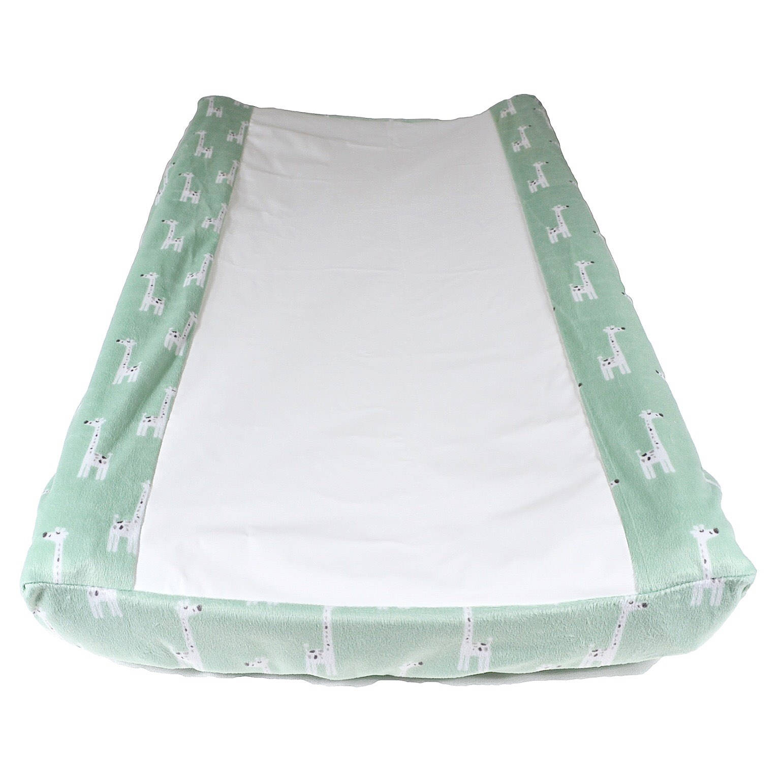 Wipeable Changing Pad Cover Mint or Gray Minky with Giraffes Etsy